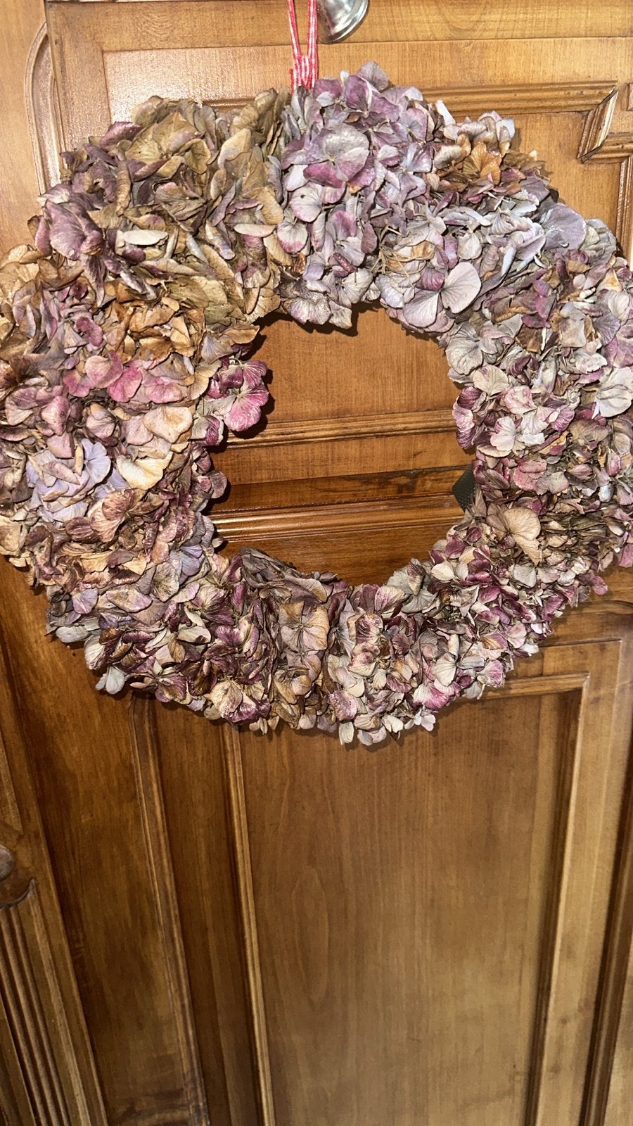 Prachtige Droogbloemen Krans - Hortensia, Ophalen of Verzenden, Gebruikt