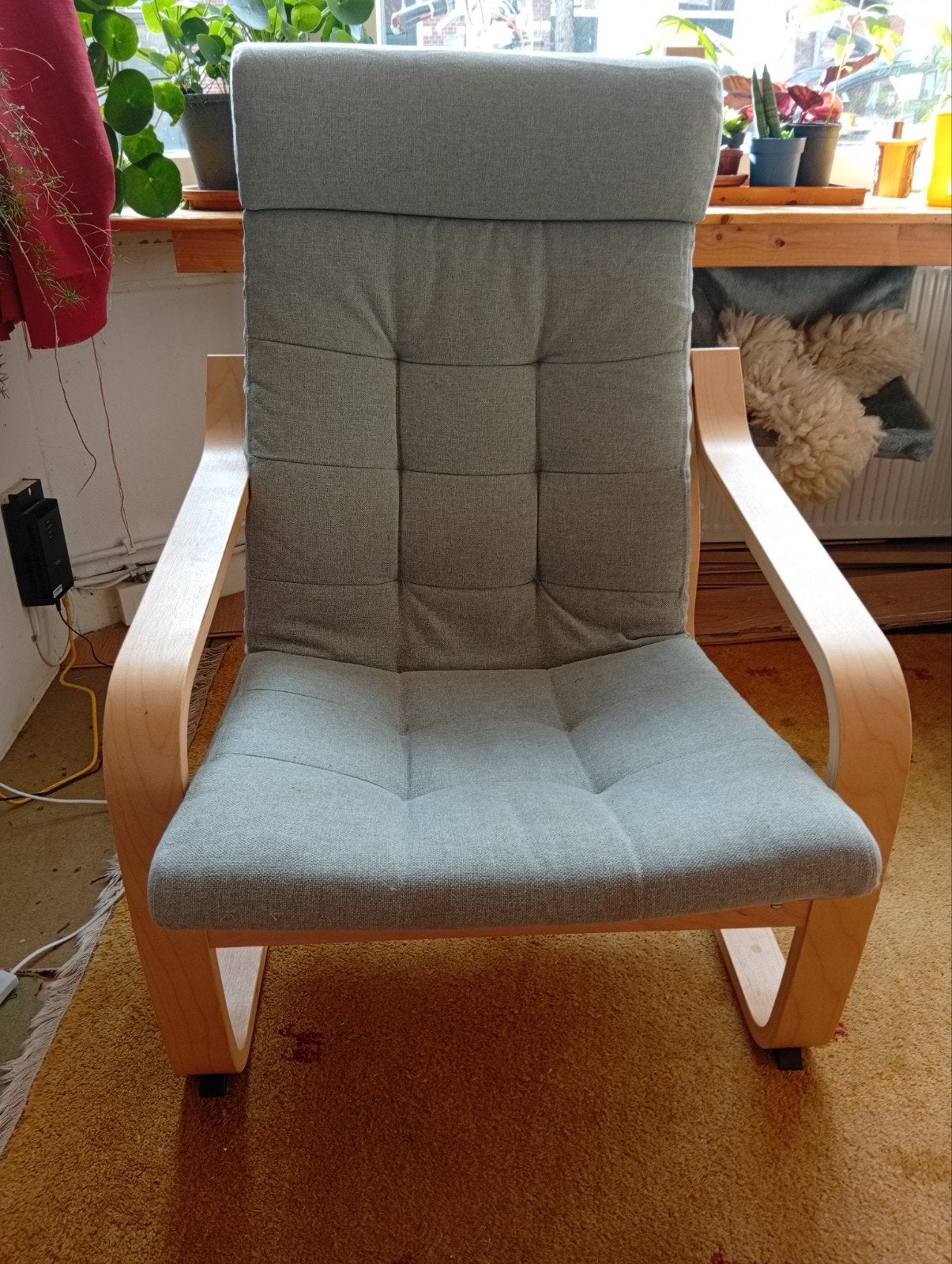 IKEA Poäng fauteuil met lichtgroene kussens, Ophalen, Hout, Overige kleuren, Modern, Scandinavisch