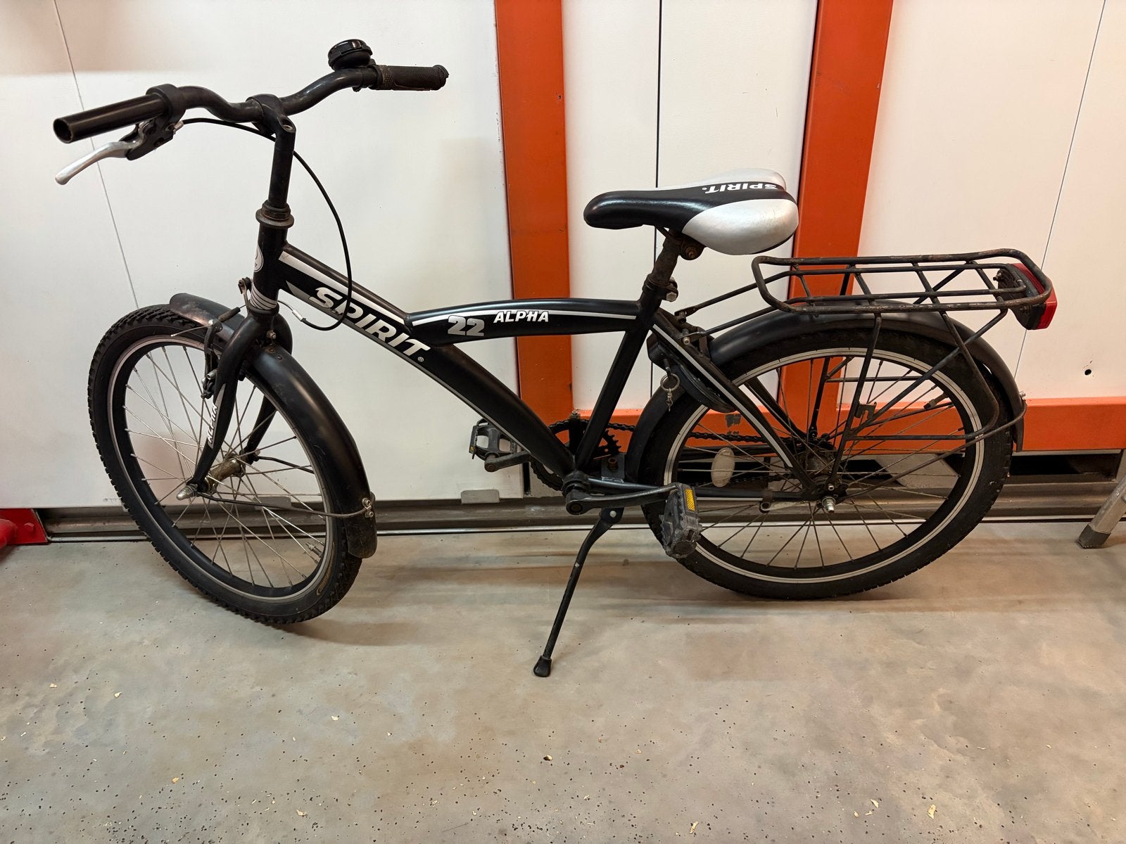 Spirit Alpha 22 inch kinderfiets - Zwart, Gebruikt, Velgrem, Minder dan 49 cm, Ophalen