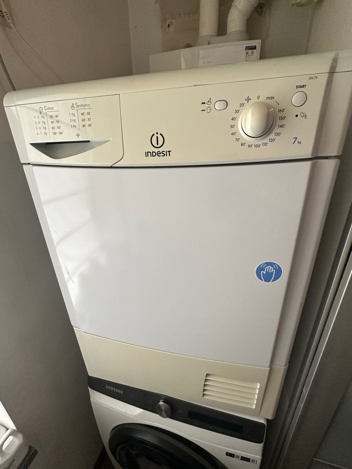 Indesit Droger - Moet snel weg!, Witgoed en Apparatuur, Ophalen, 6 tot 8 kg, Gebruikt, Voorlader