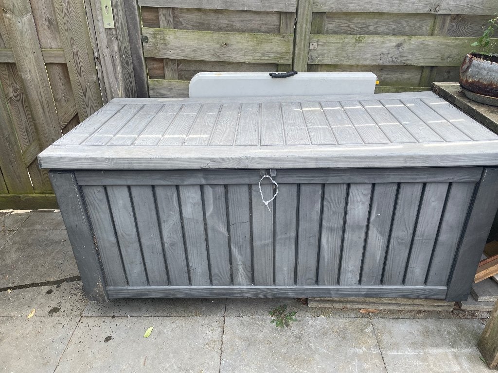 Grote opbergbox voor tuinkussens - merk Keter, Tuin en Terras, Ophalen, Gebruikt, Kunststof, Overige typen