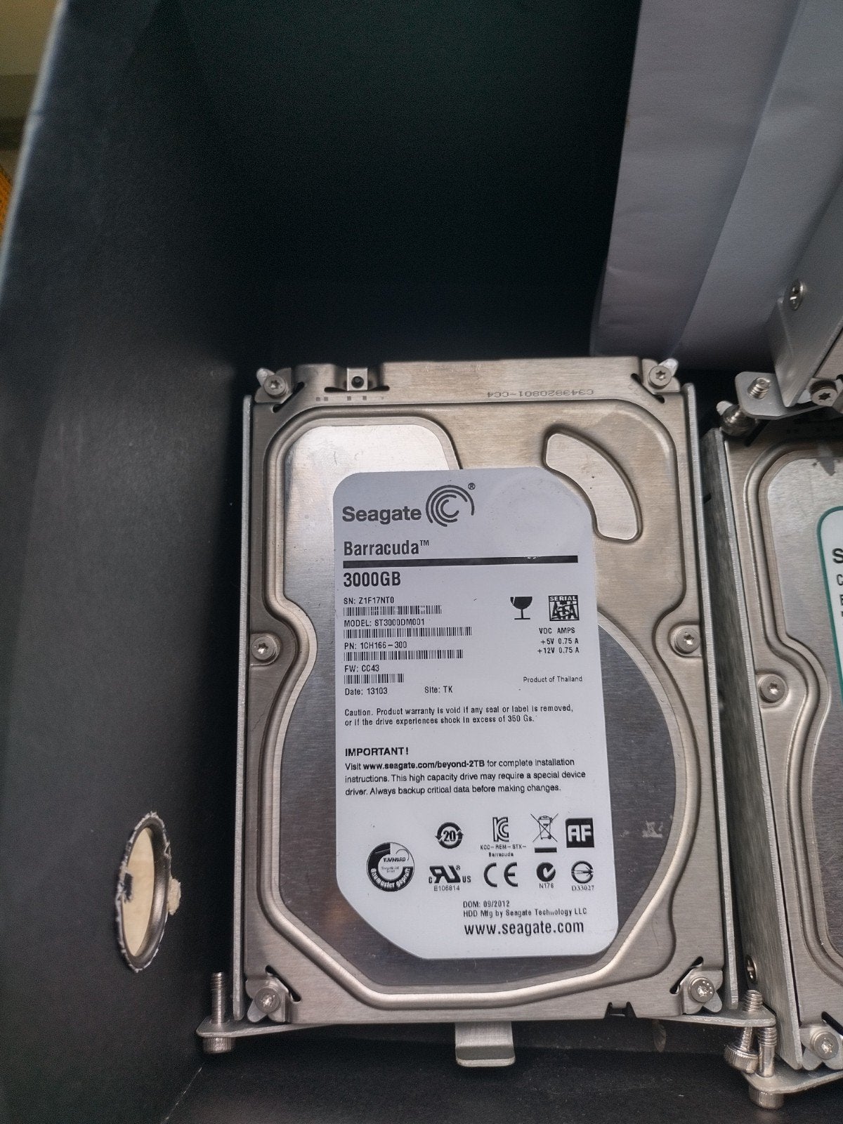 Seagate Barracuda 3TB HDD - Intern, Computers en Software, Intern, Gebruikt, Server, Ophalen of Verzenden