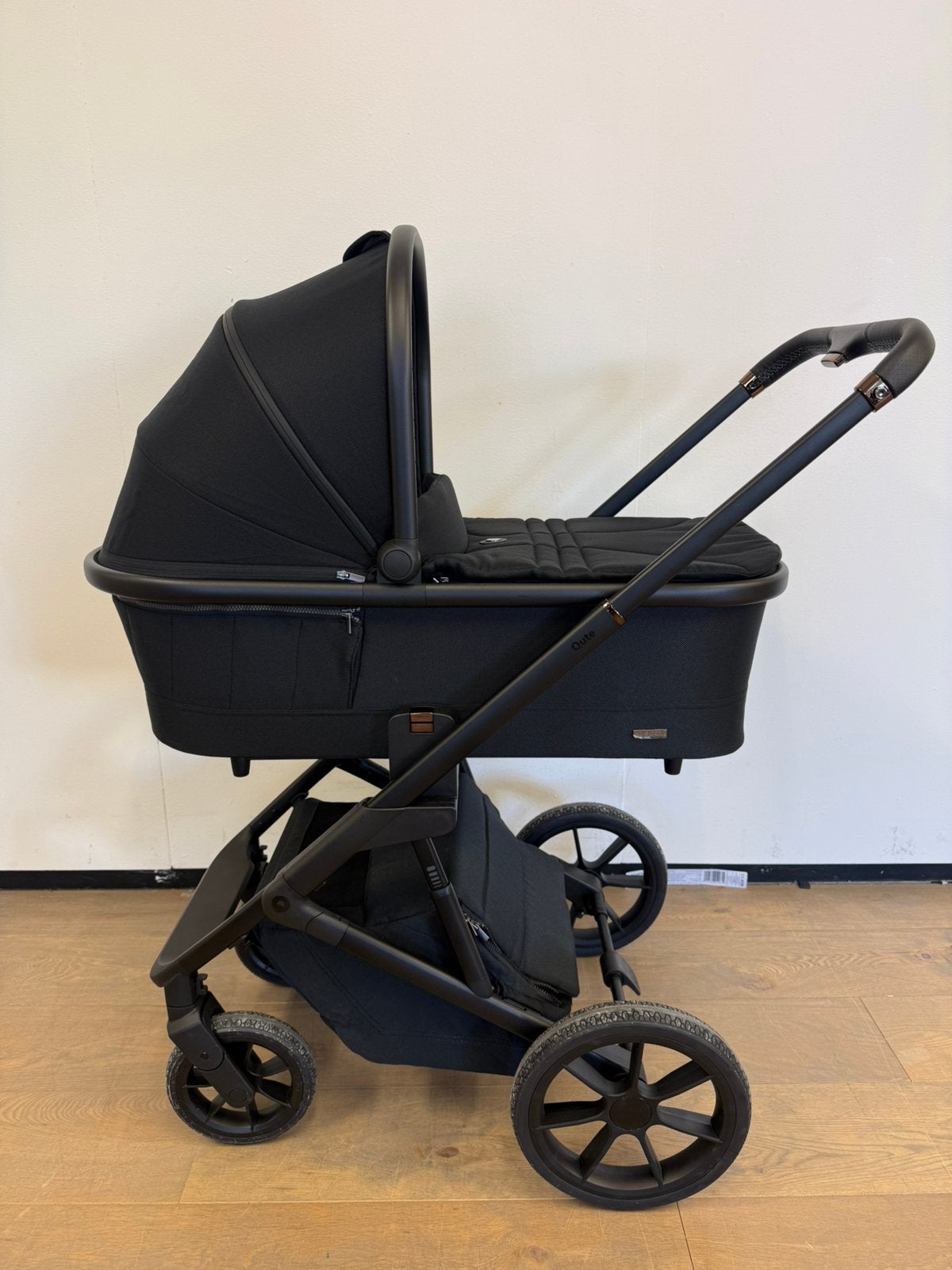 Qute Q-Rider plus kinderwagen - 2 in 1 - Midnight black, Kinderen en Baby's, Ophalen, Zo goed als nieuw, Voetenzak