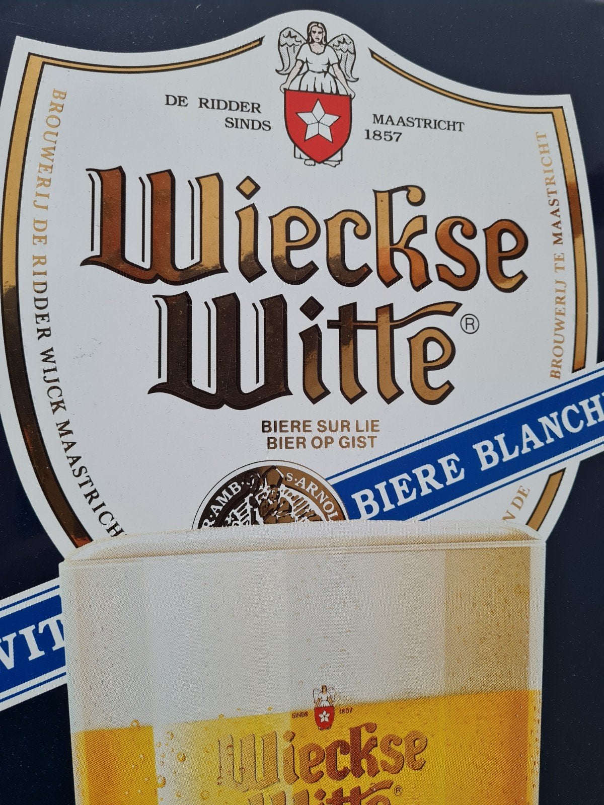 Emaille bord wieckse witte, Ophalen of Verzenden, Reclamebord, Plaat of Schild, Overige merken