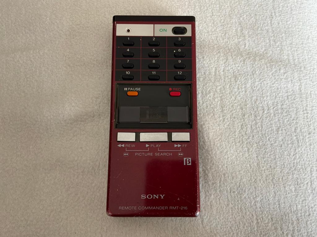 sony betamax sl c30e remote RMT-216 rood, Audio, Tv en Foto, Videospelers, Ophalen, Gebruikt, Betamax-speler of -recorder