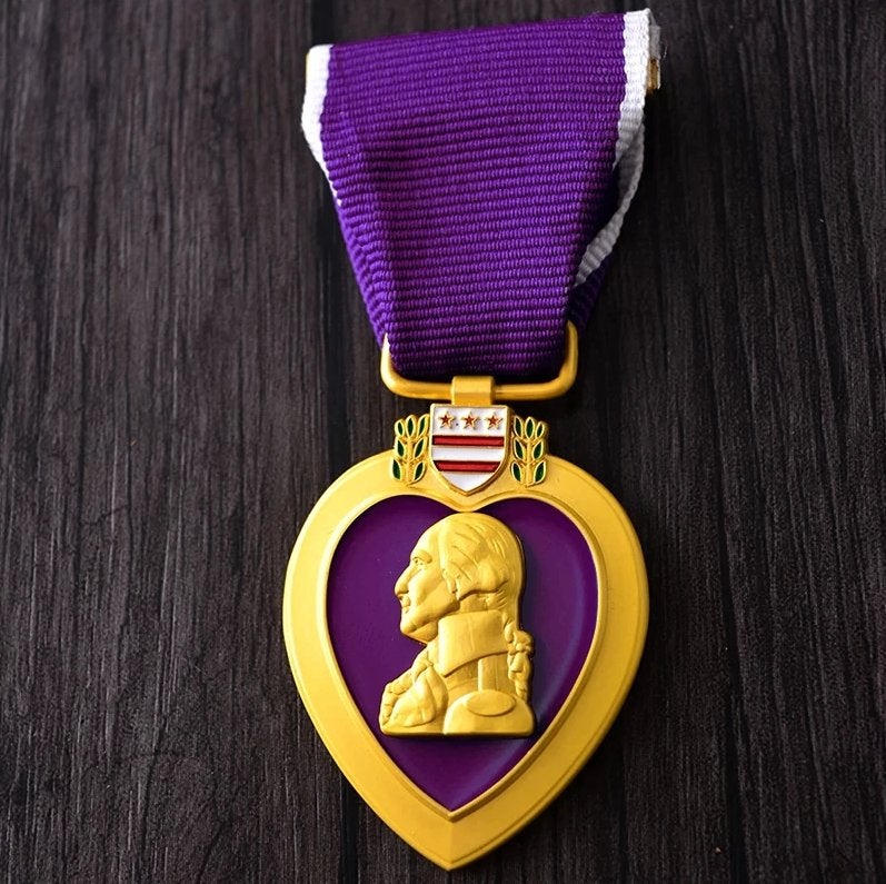 Purple Heart Medaille / Amerikaanse USA Leger Militaire, Verzenden, Overige soorten, Amerika, Lintje, Medaille of Wings