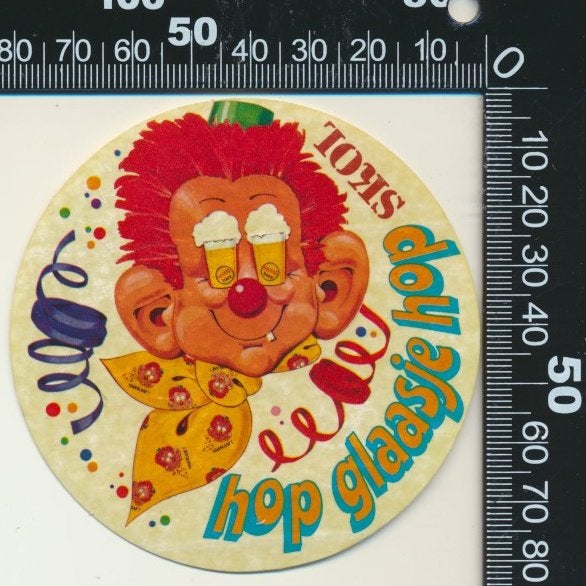 Sticker: Skol - Hop glaasje hop - Carnaval (2), Ophalen of Verzenden, Zo goed als nieuw, Bedrijf of Vereniging