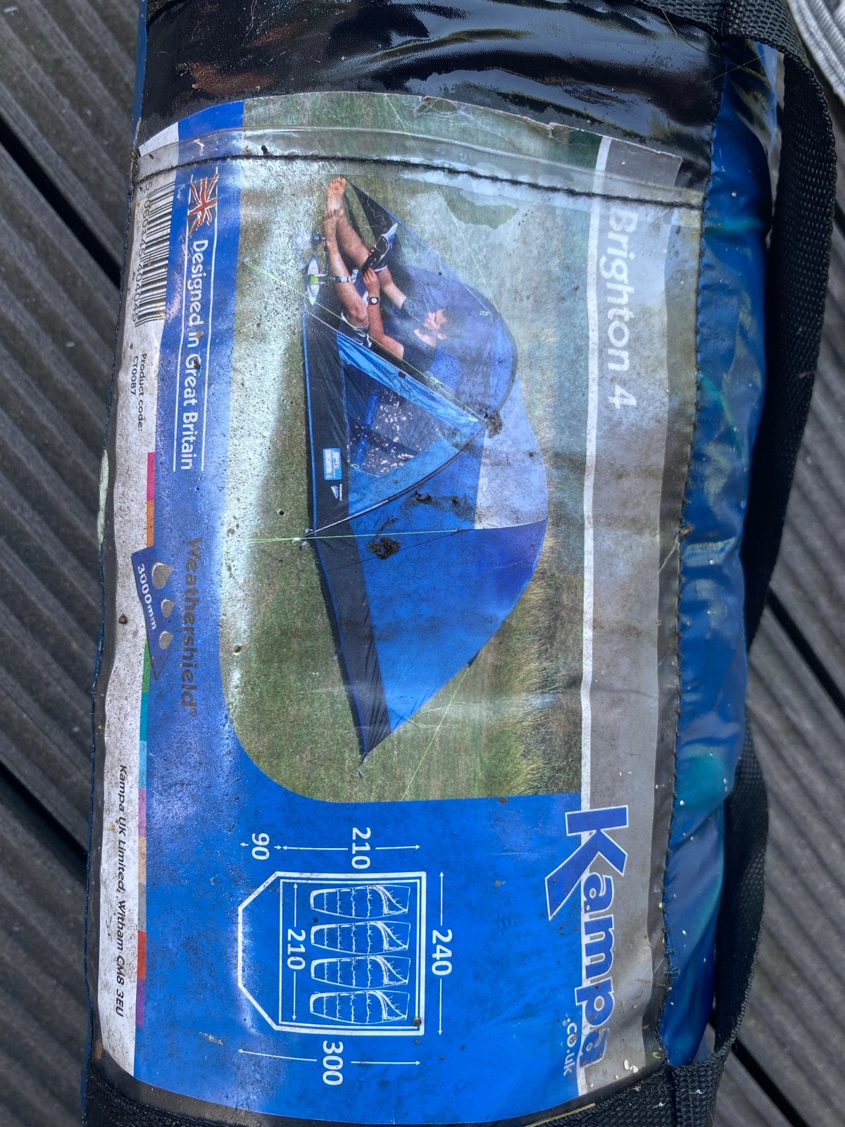 Kampa Brighton 4 Tent - 4-persoons koepeltent, Ophalen of Verzenden, Gebruikt, Tot en met 4