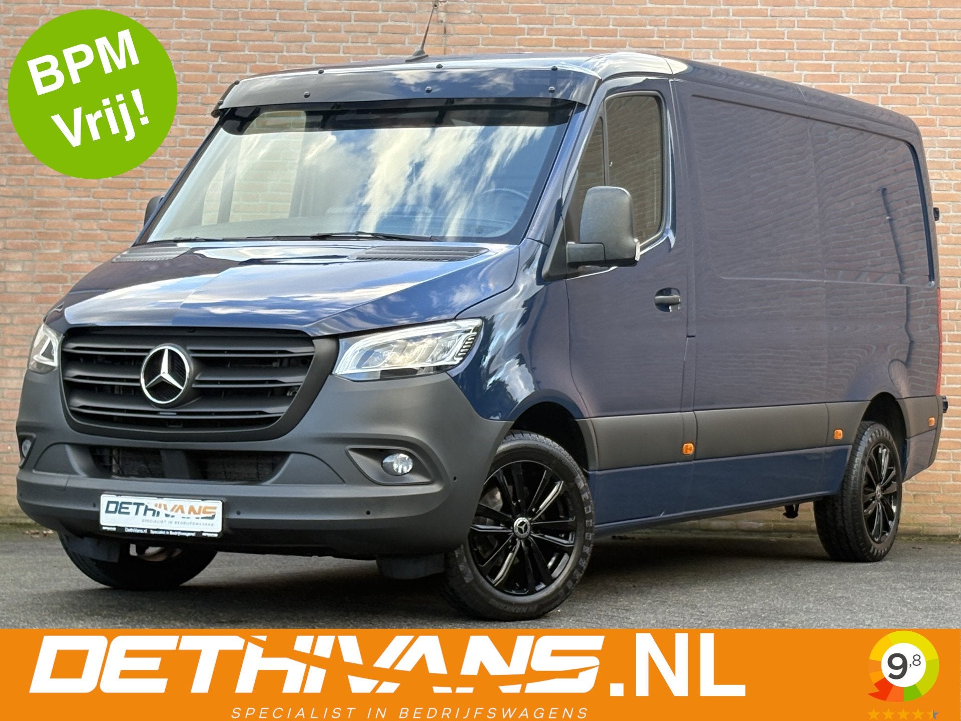 Mercedes-Benz Sprinter 317CDI 170PK 9G-Tronic L2H1 / LED / C, Auto's, Automaat, Gebruikt, 4 cilinders, Blauw