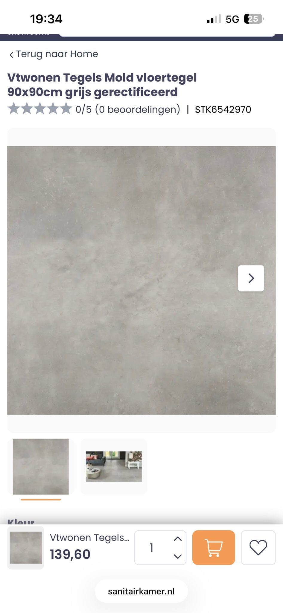 VT Wonen Mold Cement tegels 90x90 - 2 stuks, 60 cm of meer, Keramiek, Nieuw, Ophalen of Verzenden