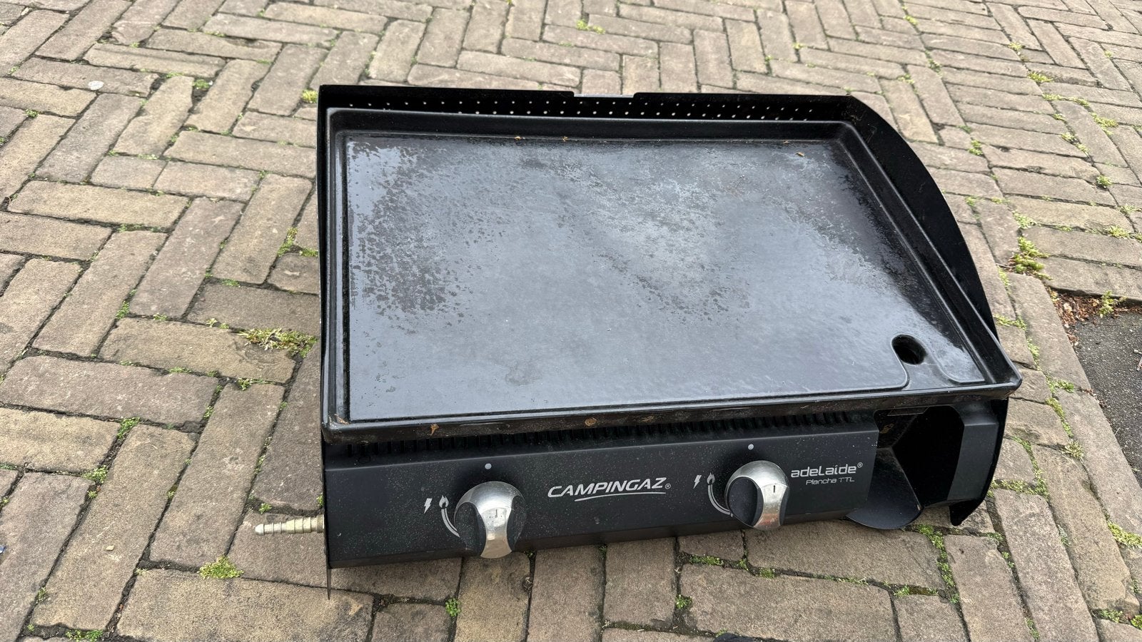 Campingaz Adelaide 3 brander gas BBQ met bakplaat, Ophalen, Gebruikt