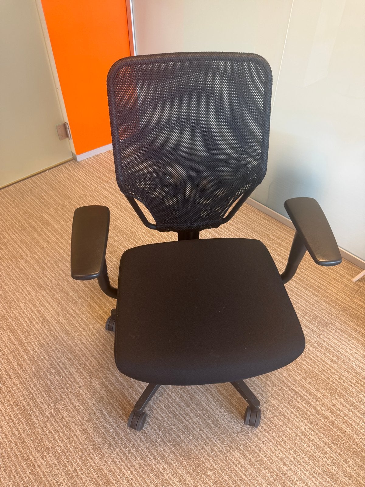 Ergonomische Bureaustoel - Zwart (Mesh rugleuning), Ophalen, Gebruikt, Zwart, Bureaustoel