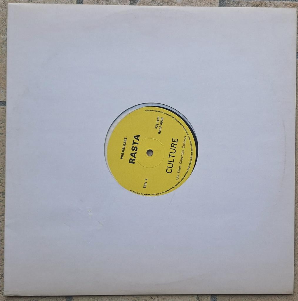 Culture - Rasta promo vinyl LP, Ophalen of Verzenden, Zo goed als nieuw