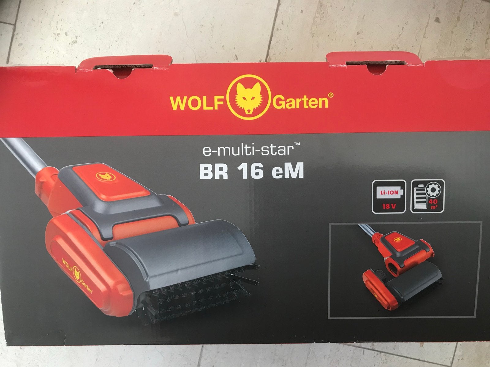 Wolf-Garten e-multi-star BR 16 eM Accu Borstelmachine, Ophalen, Nieuw