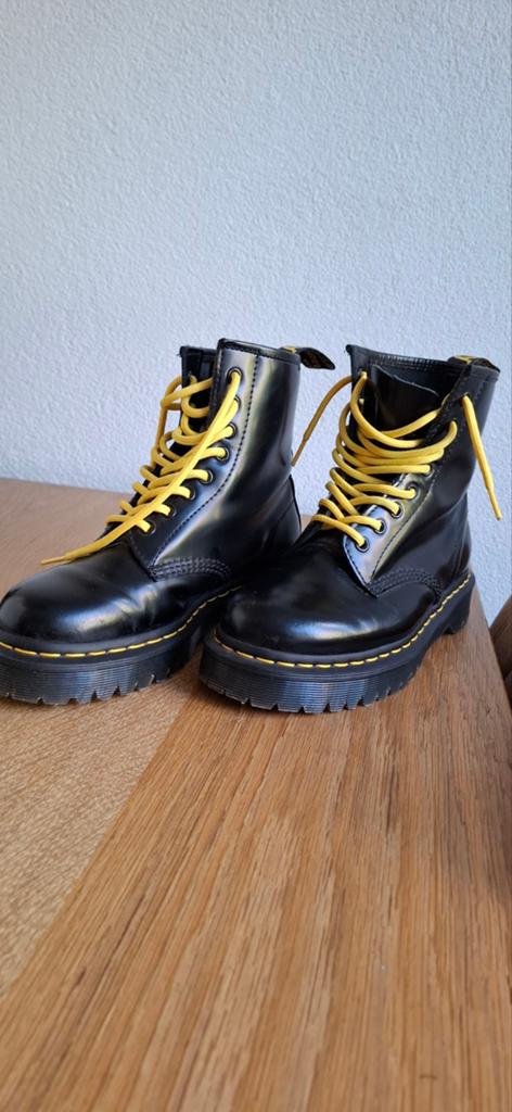 Dr. Martens 1460 Bex laarzen - Zwart met gele veters, Ophalen of Verzenden