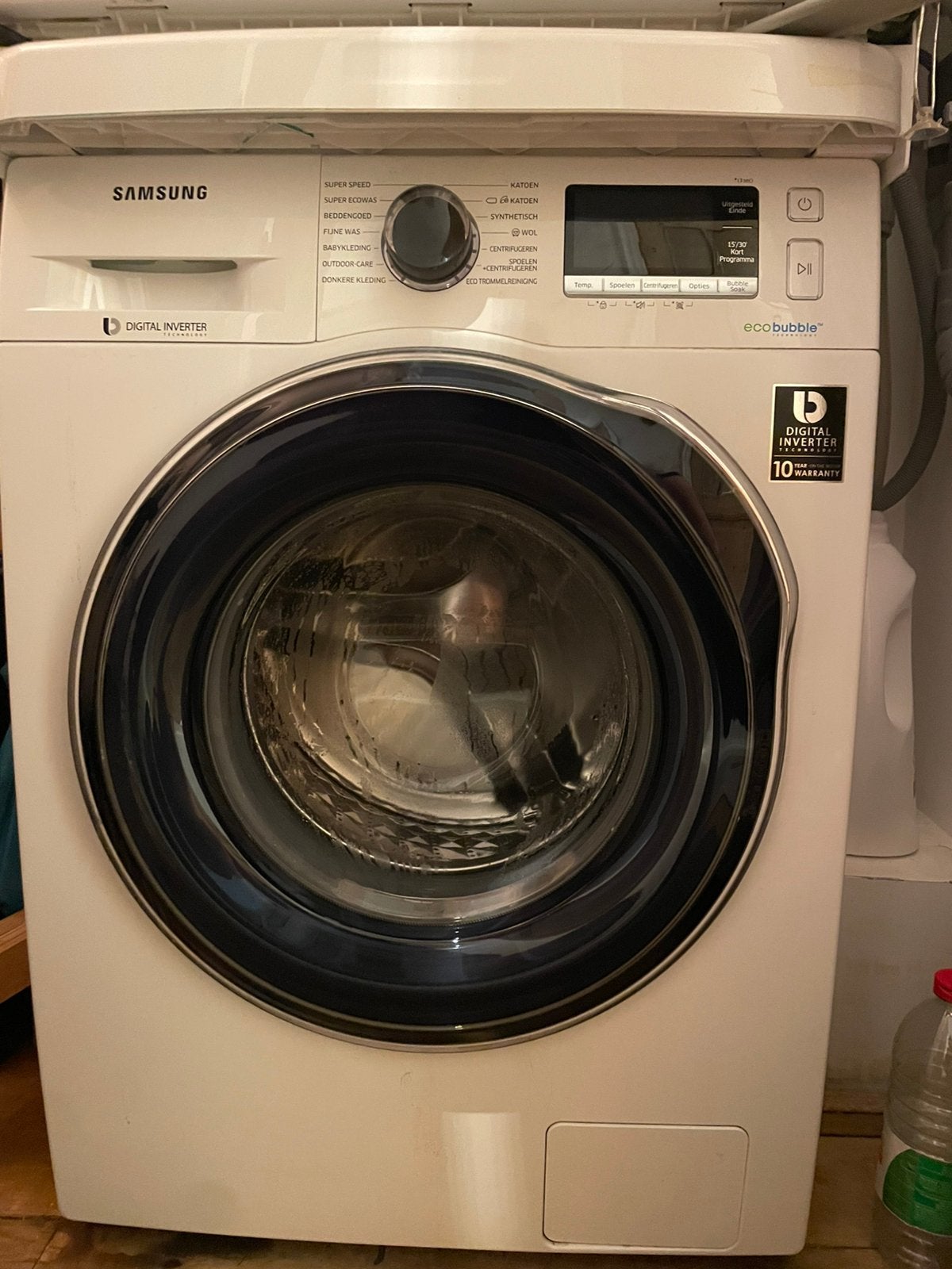 Samsung EcoBubble wasmachine 8 kg – Digital Inverter, Ophalen, Gebruikt, 85 tot 90 cm, 1200 tot 1600 toeren