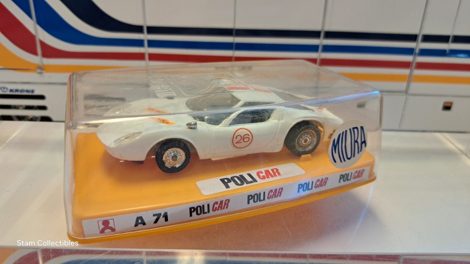 Politoys/Polistil Policar A71 Lamborghini Miura White 1/32, Overige merken, Onderdelen, Ophalen of Verzenden, Zo goed als nieuw