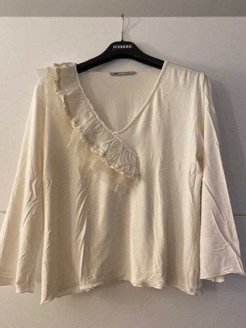 Miss Les Copains ecru T-shirt, Kleding | Dames, Wit, Maat 46/48 (XL) of groter, Ophalen of Verzenden, Lange mouw