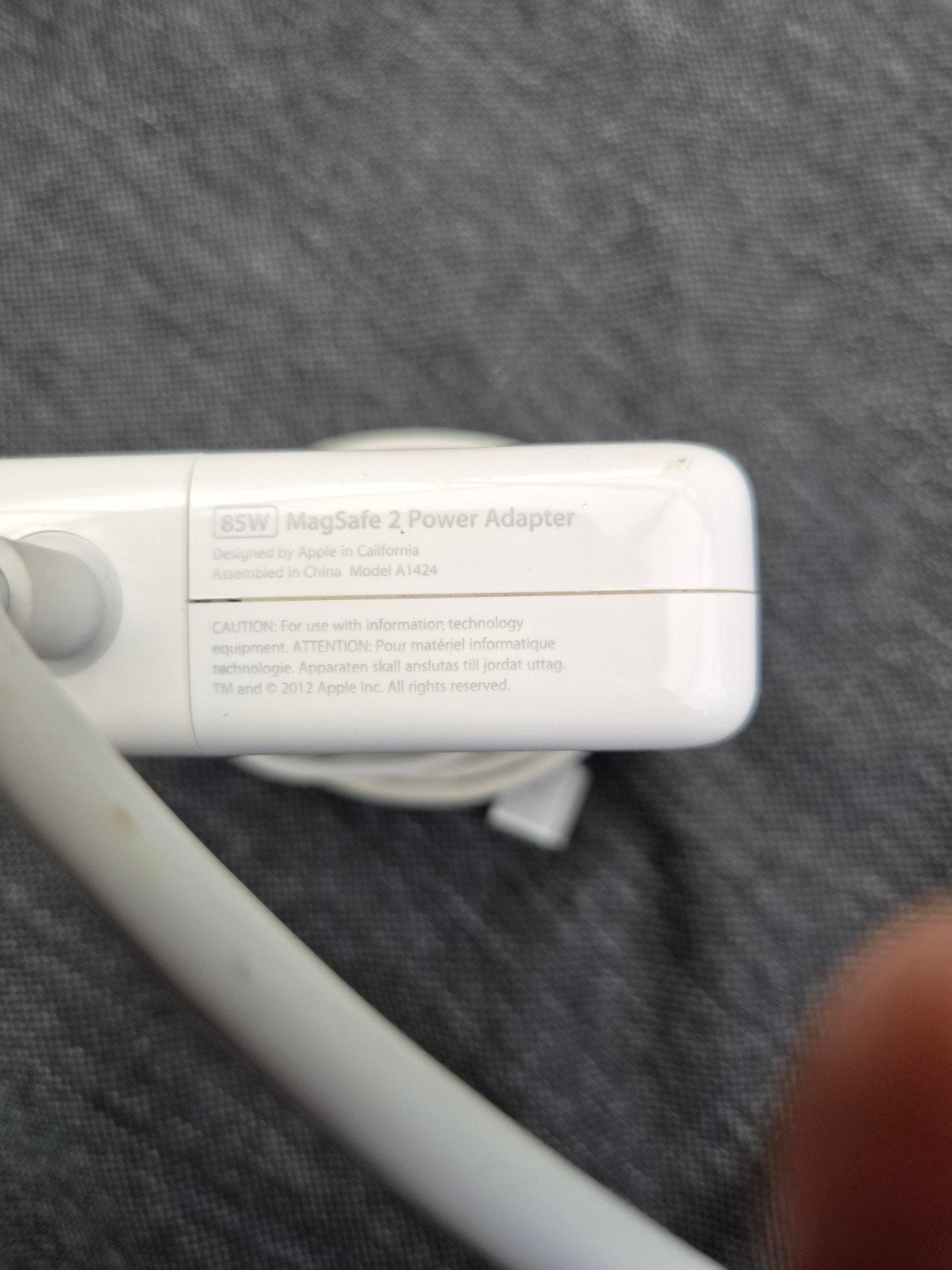 Apple 85W MagSafe 2 Oplader voor MacBook Pro, Computers en Software, Ophalen of Verzenden, Gebruikt, Apple