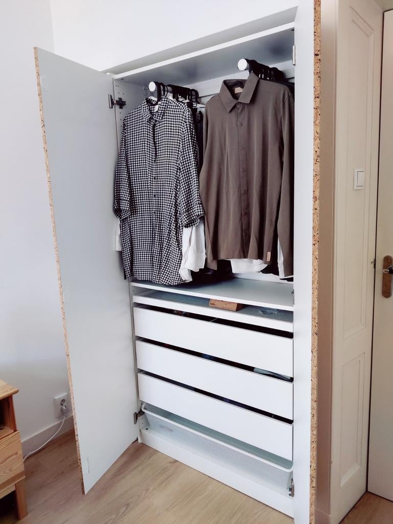 IKEA PAX kledingkast 100X35x202cm | Cork deuren/doors, Ophalen, Zo goed als nieuw, 50 tot 75 cm, 200 cm of meer