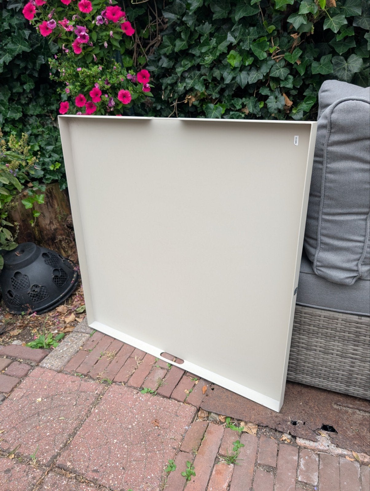 Prachtig gloednieuw XXL dienblad taupe 80x80cm, Huis en Inrichting, Woonaccessoires | Dienbladen, Ophalen, Overige materialen