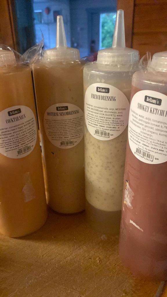 Vier soorten saus, grote verpakking., Ophalen of Verzenden, Nieuw