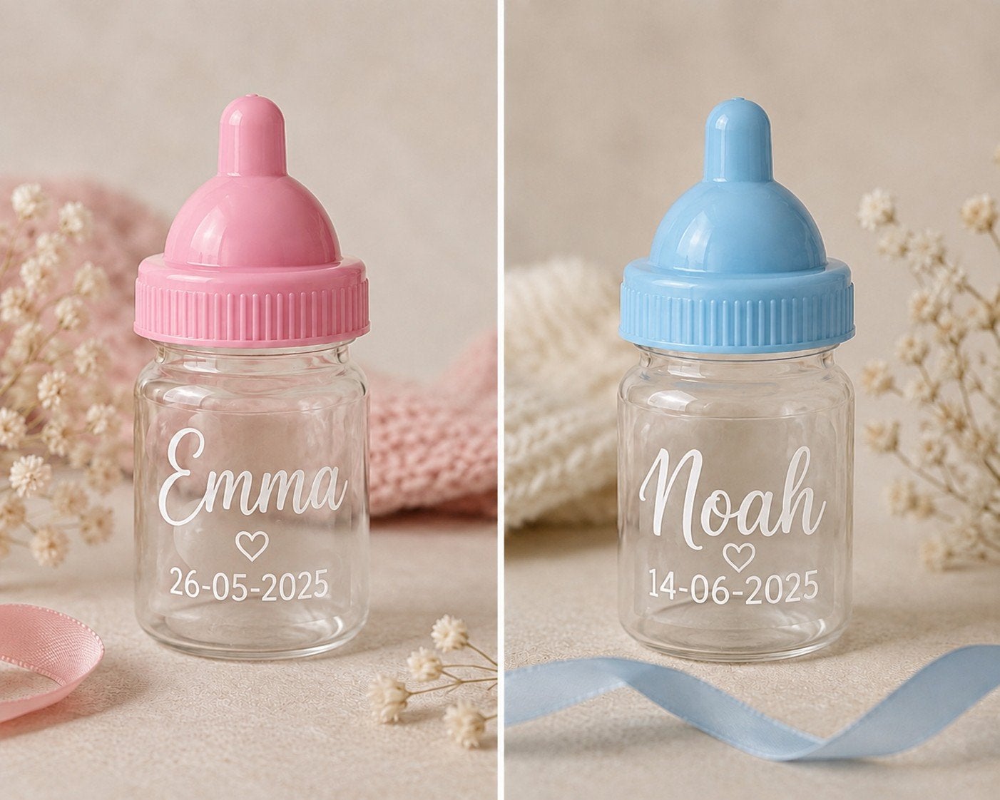 Geboortetraktatie / bedankje kraamvisite geboorte baby fles, Ophalen of Verzenden, Nieuw