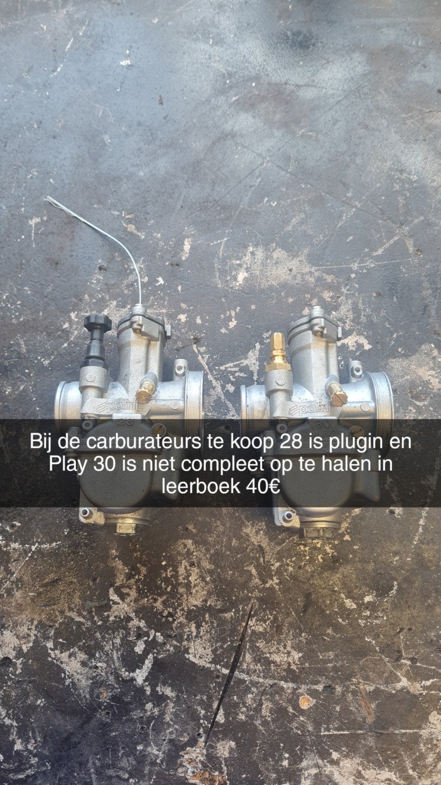 Carburateurs te koop: 28 (plug-in) en 30 (niet compleet), Ophalen, Gebruikt, Carburateur, Polini