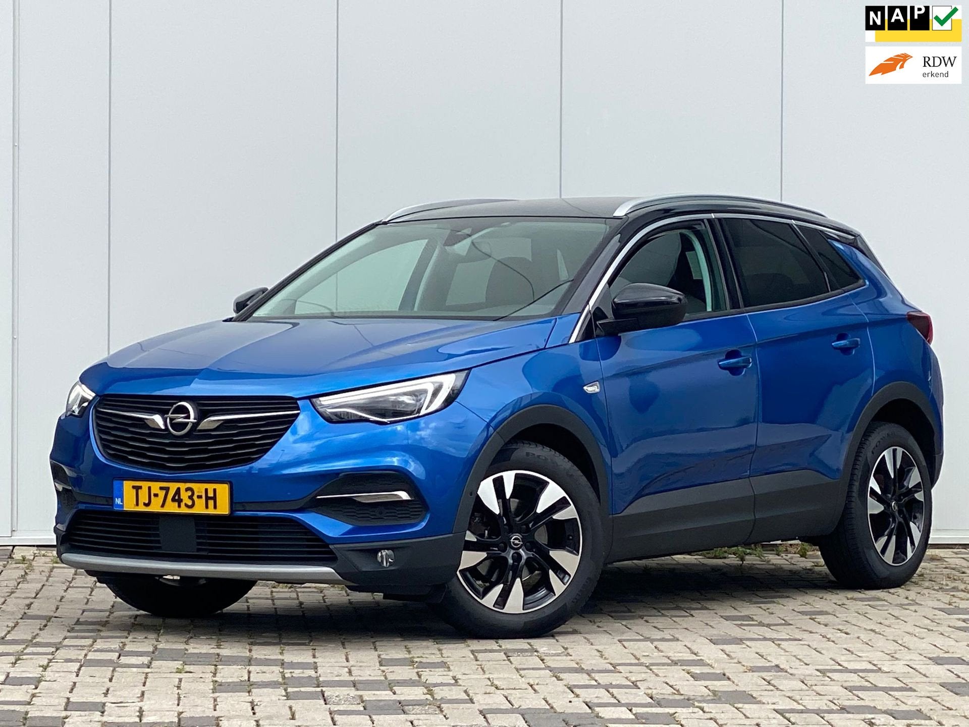 Opel Grandland X 1.2 Turbo Innovation Automaat Leer Navi, Auto's, Opel, Gebruikt, 1199 cc, Blauw, 3 cilinders