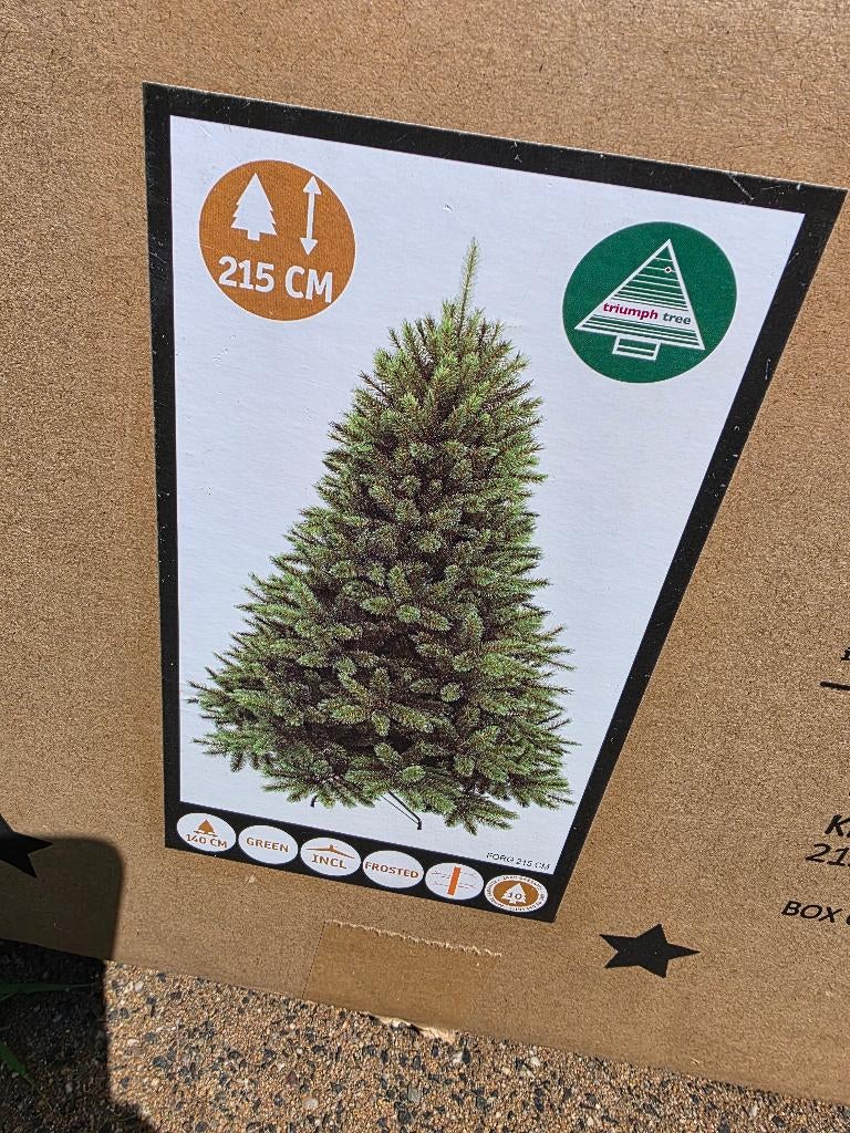Kerstboom 215 cm Romagne groen, Diversen, Kerst, Ophalen, Zo goed als nieuw