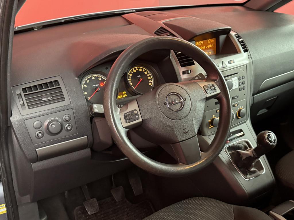 Opel Zafira 1.6 Business 7 persoons | APK 08-01-2027 | Cruis, Voorwielaandrijving, Stof, Gebruikt, Zwart