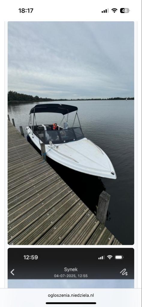 Sportieve speedboot met biminitop  Ideaal voor watersport, Watersport en Boten, Ophalen of Verzenden, Gebruikt
