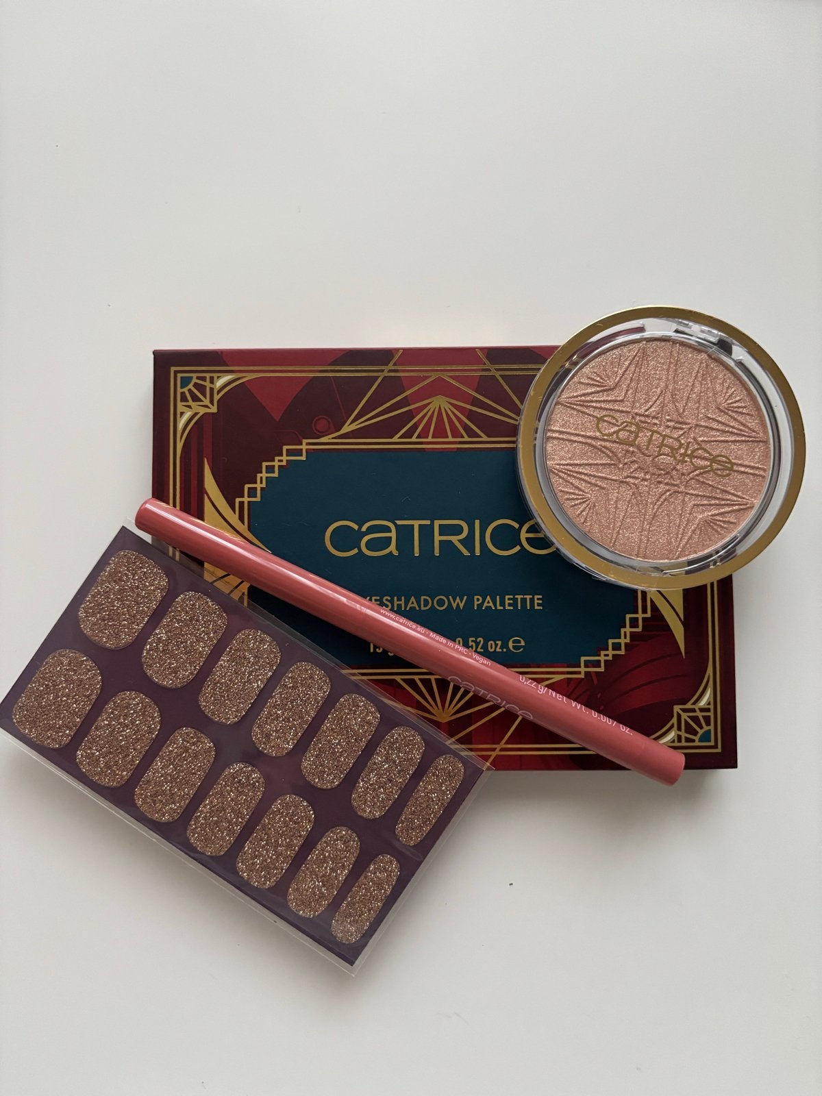 Catrice Make-up Set: Oogschaduw, Highlighter, Lipliner & Nag, Lippen, Nieuw, Ophalen of Verzenden, Make-up