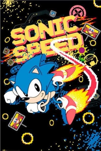 Sonic Maxi Poster - Speed - Muurposter, Nieuw, Ophalen of Verzenden, Nvt, Nvt
