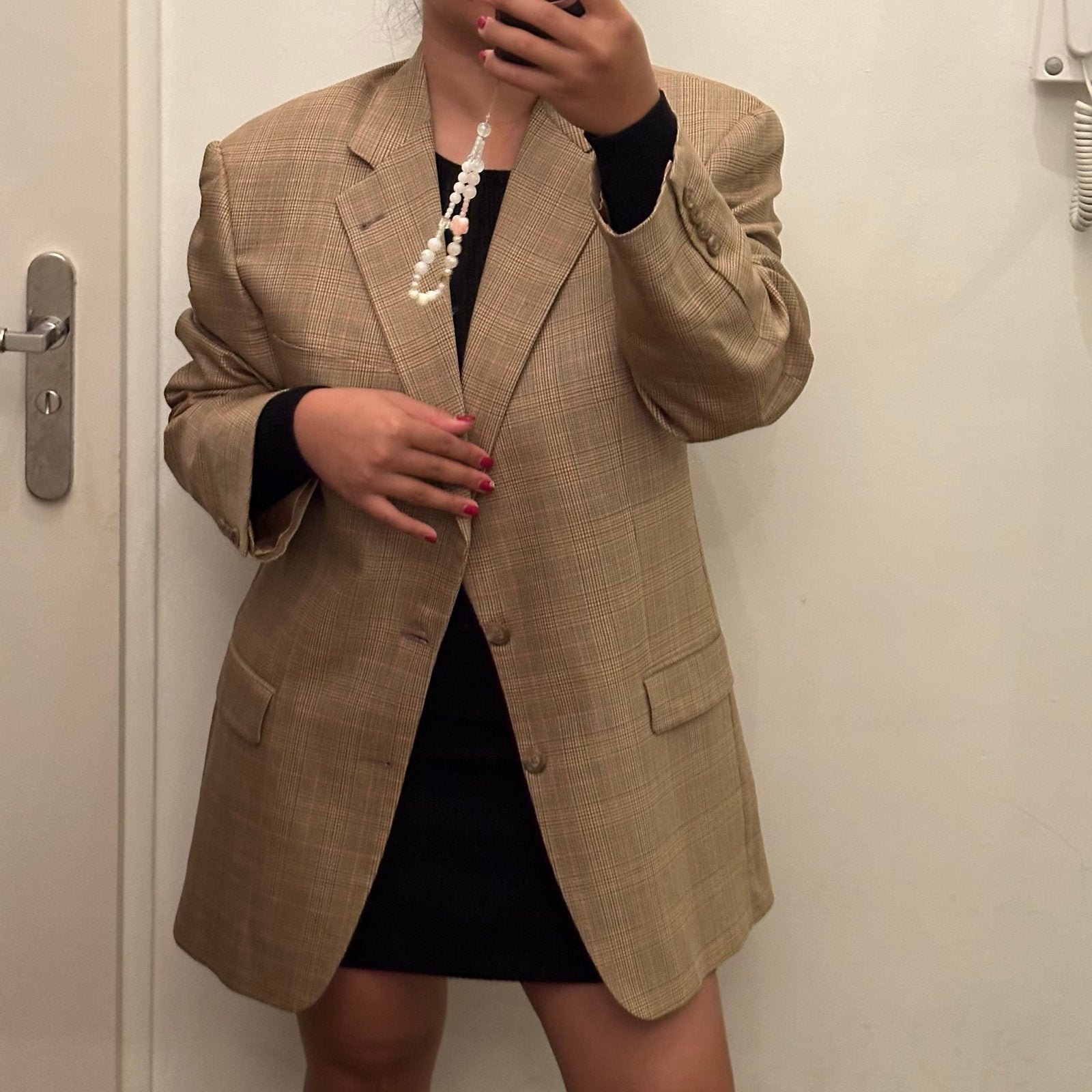 Burberry vintage oversized blazer M/XL origineel, Beige, Maat 46/48 (XL) of groter, Ophalen of Verzenden, Jasje