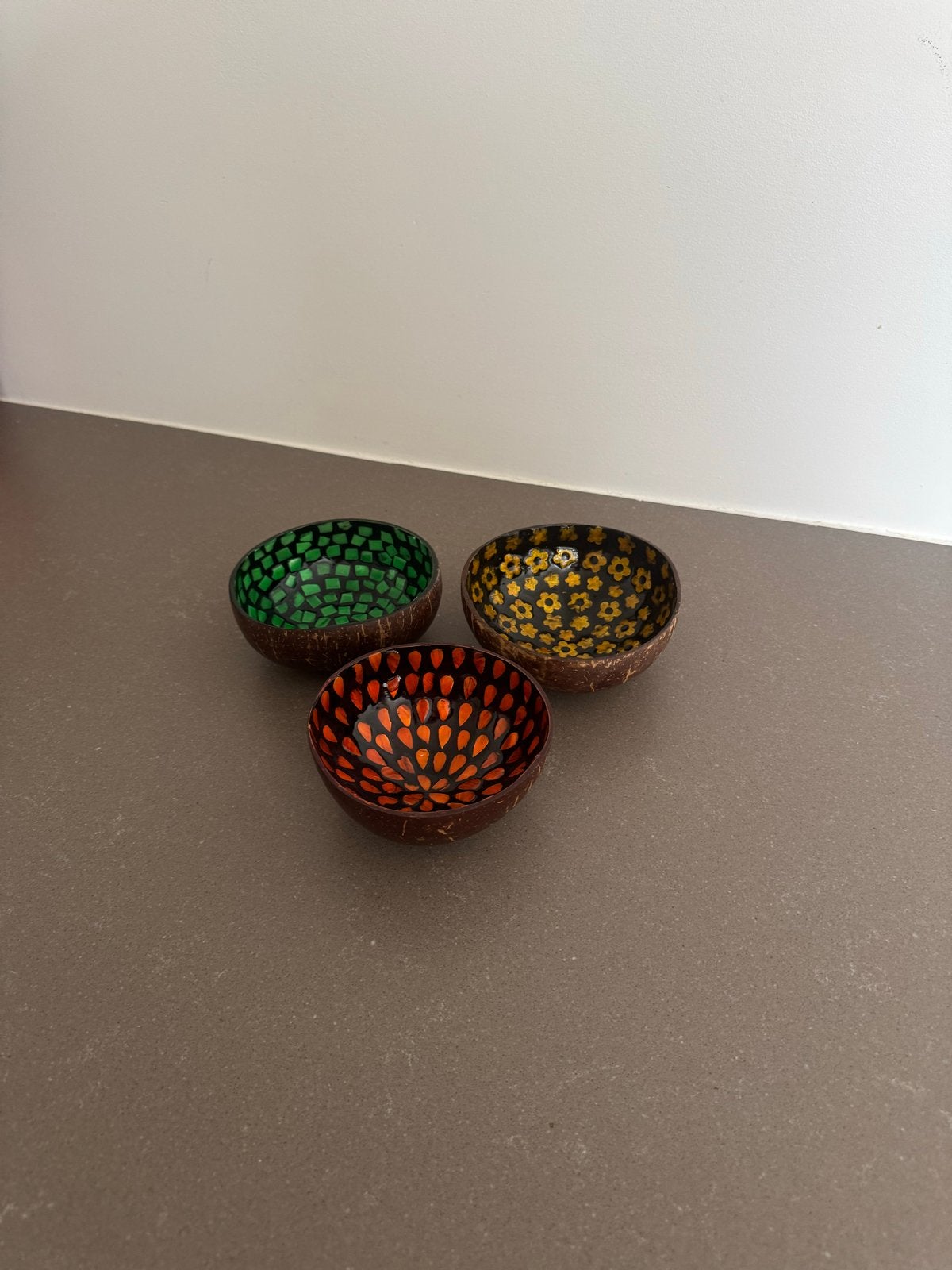 3 Kokosbakjes - Decoratieve Schalen, Ophalen, Zo goed als nieuw, Overige stijlen, Schaal of Schalen