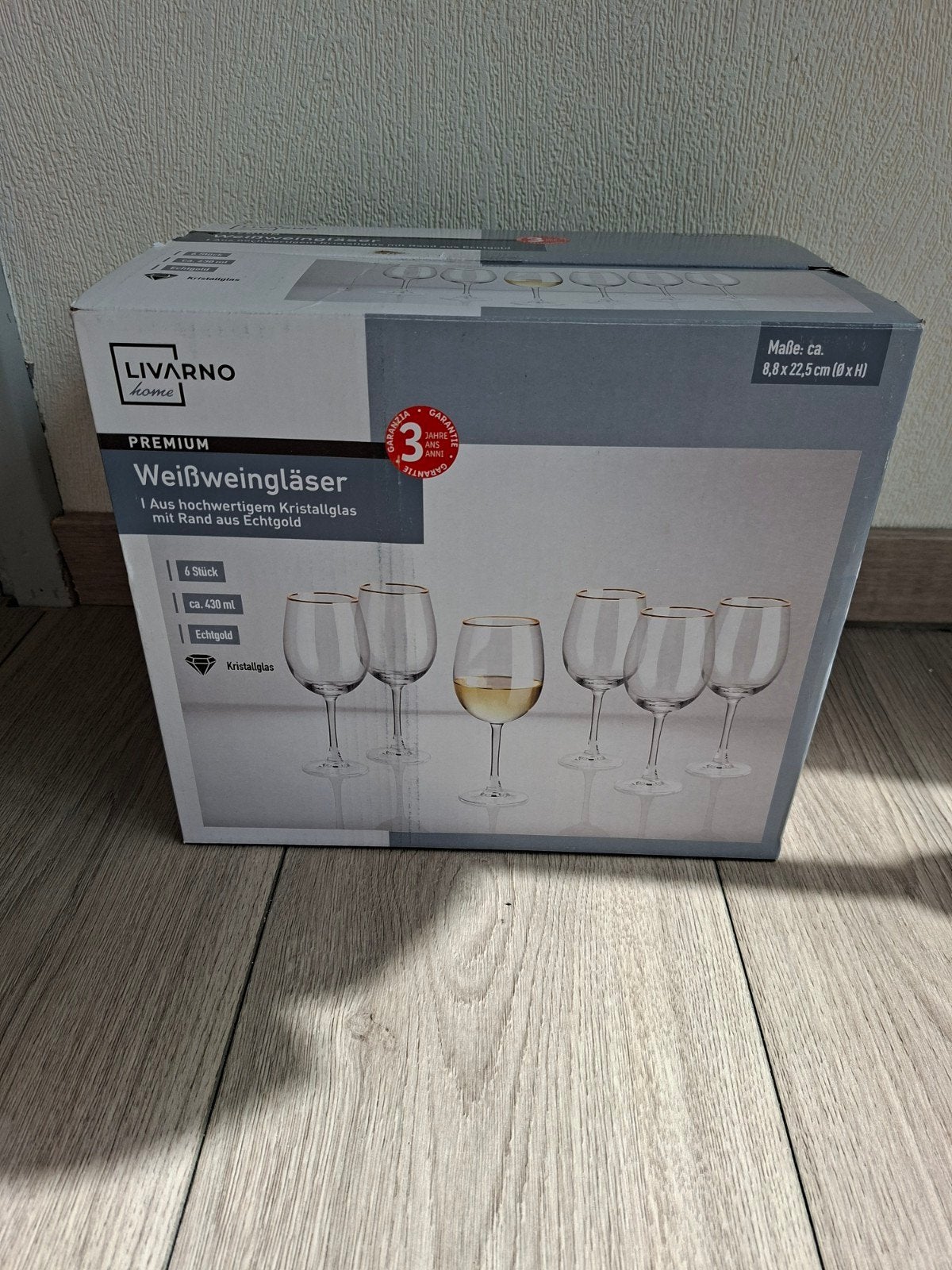 LIVARNO home Premium Witwijnglazen - 6 stuks, Huis en Inrichting, Ophalen, Glas of Glazen, Nieuw, Glas