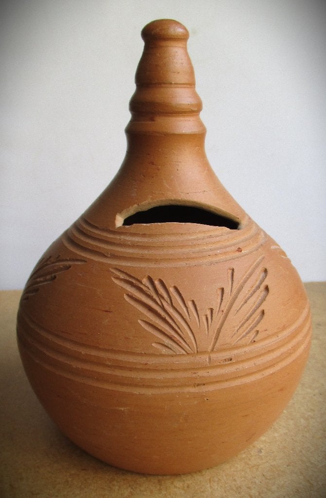 Kleipot~Spaarpot~Keramiek Spaarpotje~Handgemaakt, Verzamelen, Retro, Ophalen of Verzenden, Huis en Inrichting