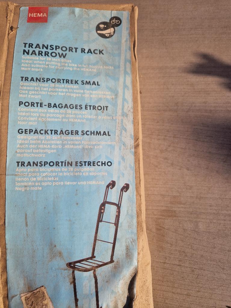 Nieuw transportrek fiets voor bagagedrager zwart 28-inch, Ophalen of Verzenden, Nieuw