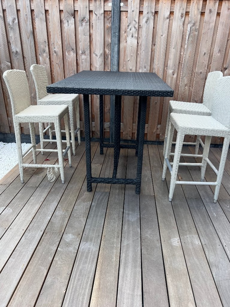 5 delige bartafelset, Ophalen, 4 zitplaatsen, Gebruikt, Eettafel