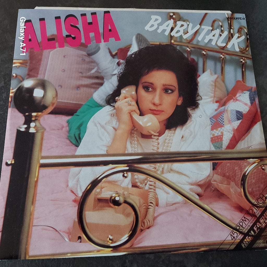 12 inch Maxisingel Alisha - Baby Talk (1985), Gebruikt, Ophalen of Verzenden, Fotohoes, Disco