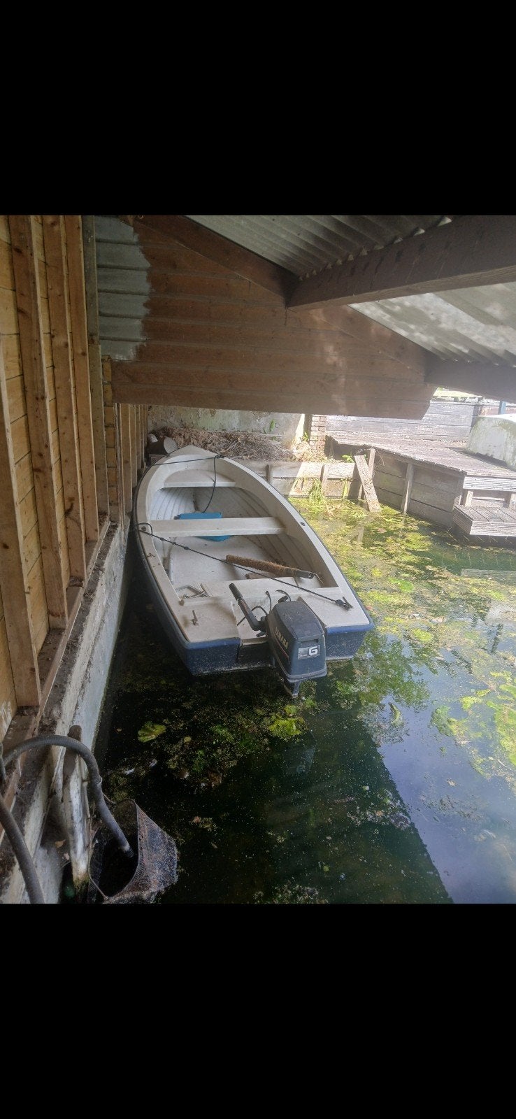 Polyster bootje met 6 pk  yahama buitenboord motor, Overige merken, Buitenboordmotor, Sloep, Kussenset