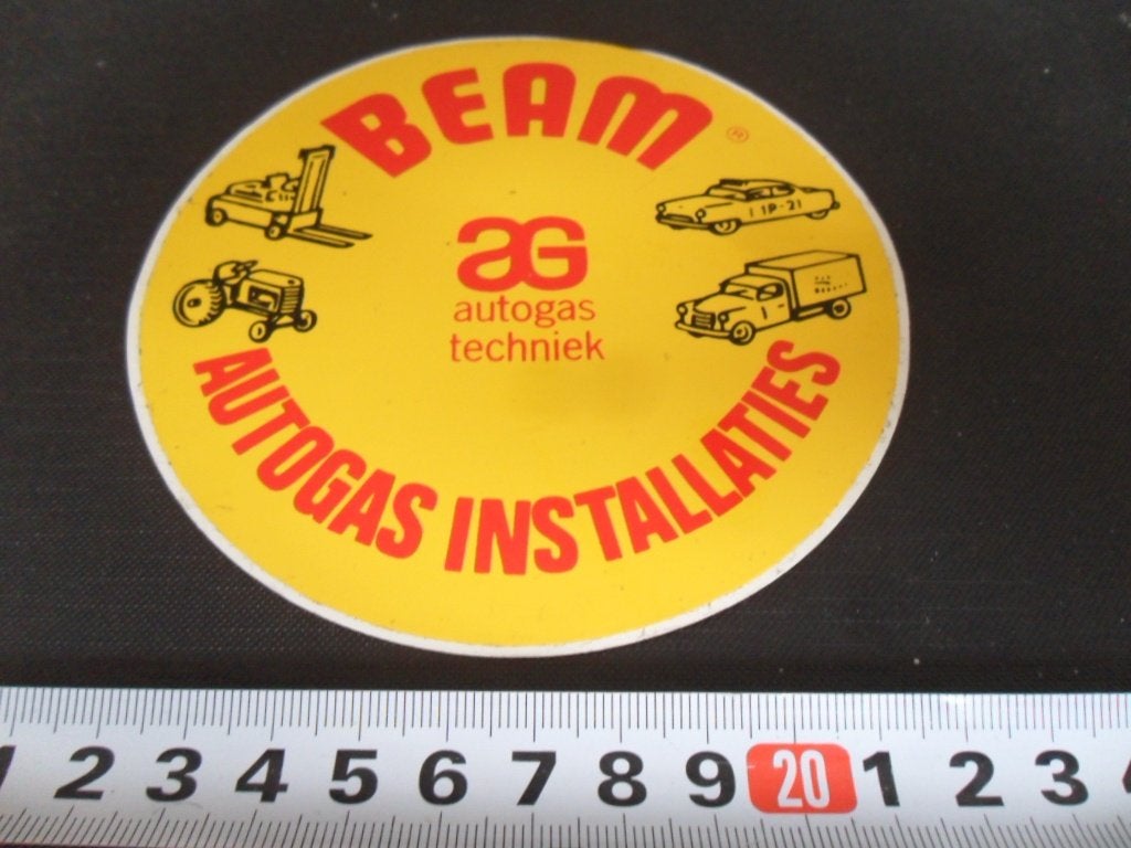 sticker BEAM AG autogas techniek autogas installaties *, Ophalen of Verzenden, Zo goed als nieuw