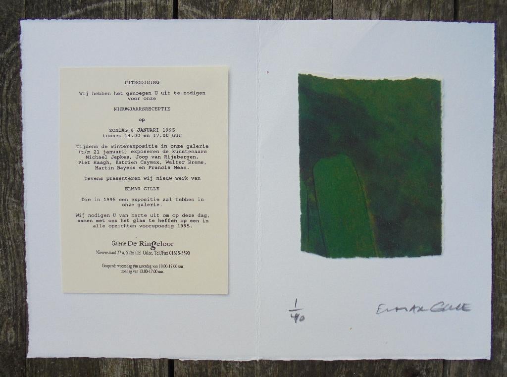 GILZE, De Ringeloor, expositie schilder etser Elmar Gille., Ophalen of Verzenden