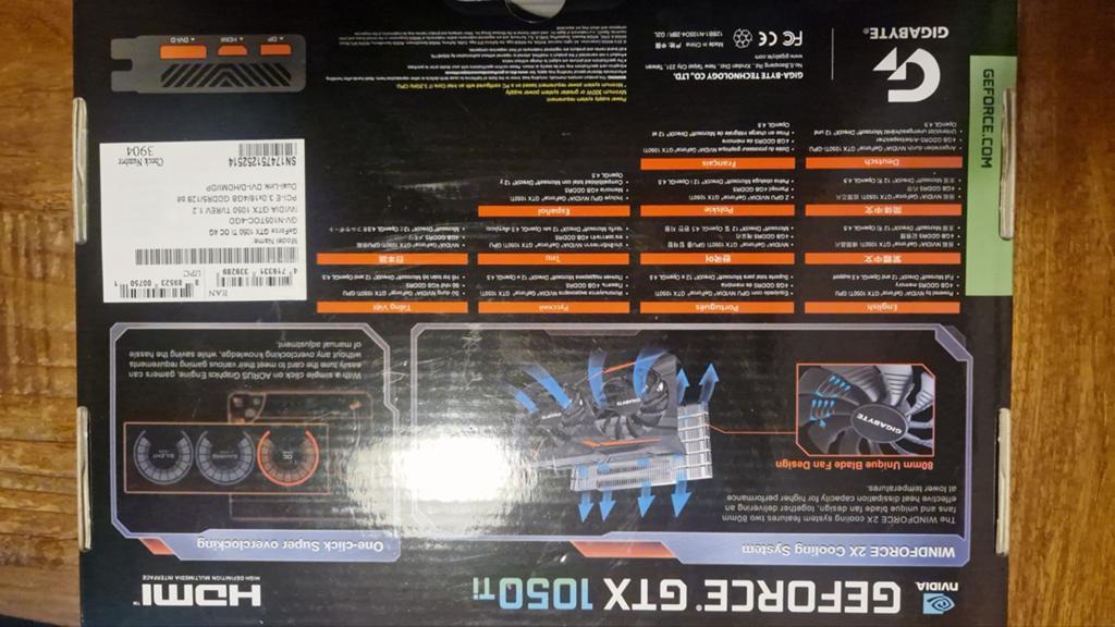 Gigabyte GeForce GTX 1050 Ti OC Edition 4GB GDDR5, Computers en Software, PCI-Express 3, HDMI, Ophalen of Verzenden, Nvidia