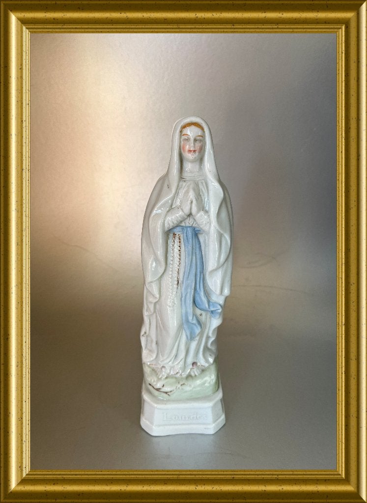 Antiek porseleinen Maria Lourdes beeldje, Ophalen of Verzenden