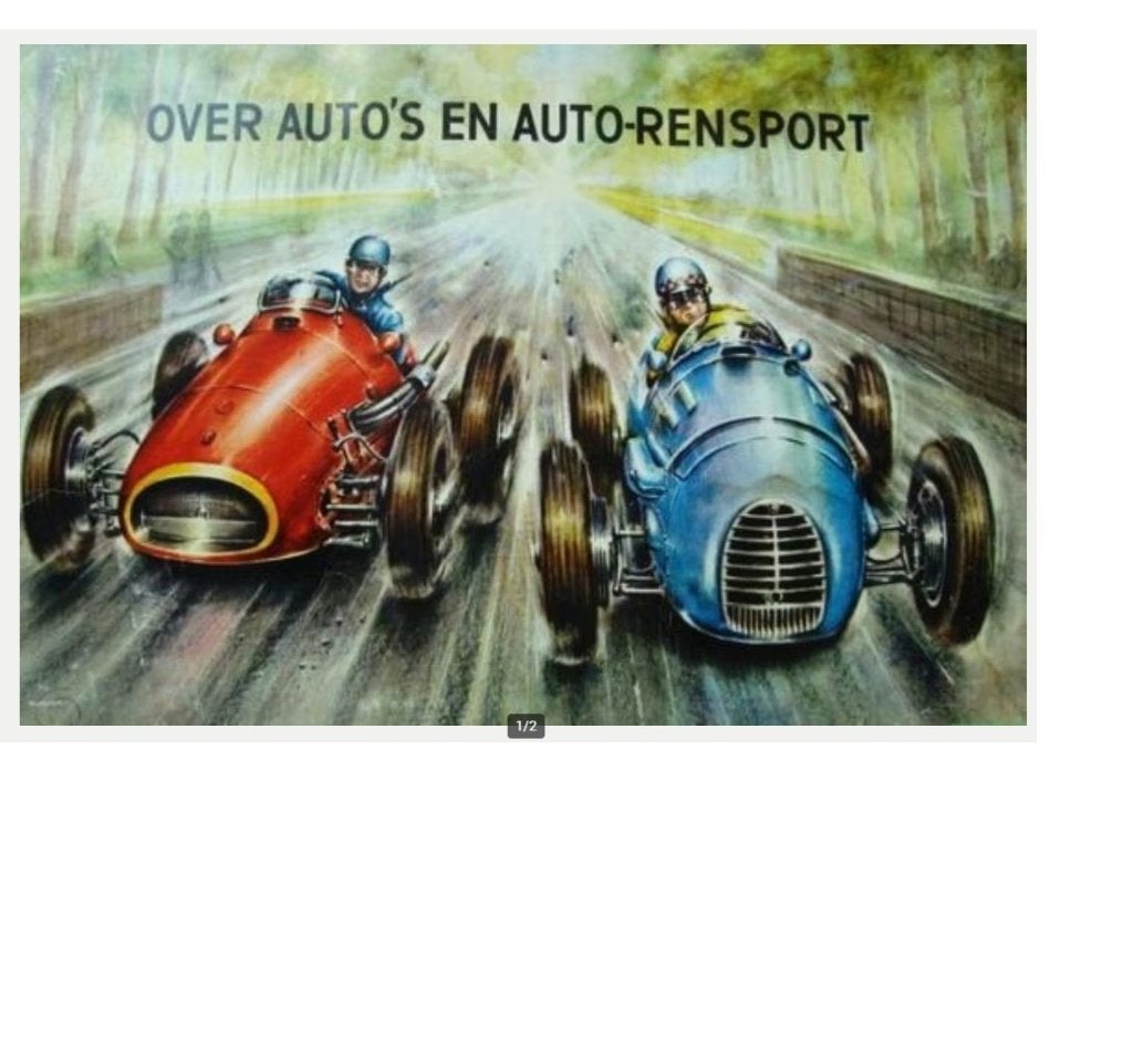Over auto's en auto-rensport  De geschiedenis v/d automobiel, Boeken, Prentenboeken en Plaatjesalbums, Ophalen of Verzenden, Gelezen