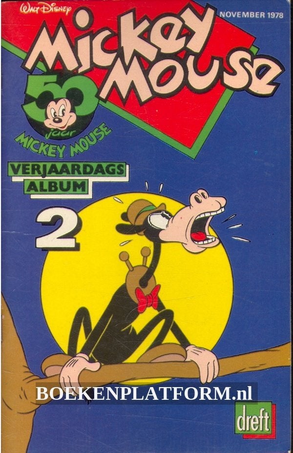 Mickey Mouse. 50 jaar Mickey Mouse Verjaardags album 2, Boeken, Eén stripboek, Ophalen of Verzenden
