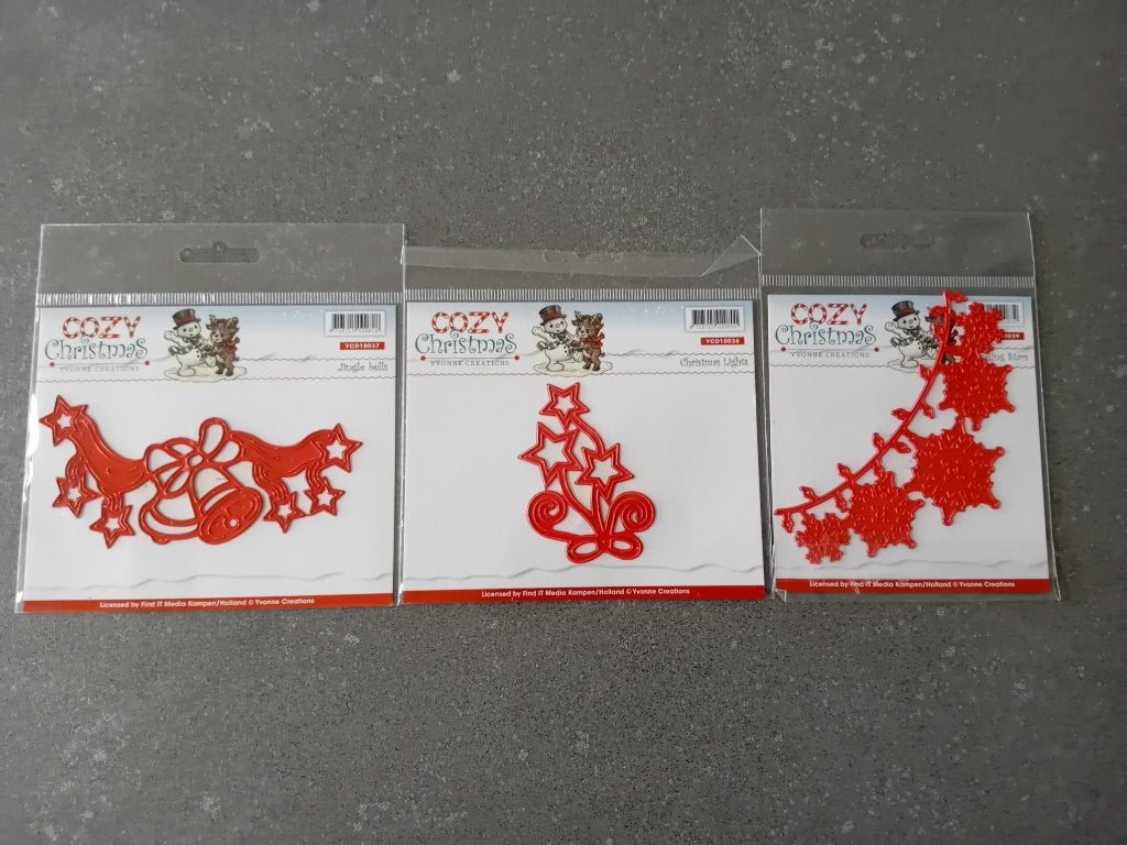 Yvonne creations, 3 Cozy Christmas snijmallen (nieuw), Ophalen of Verzenden, Nieuw, Kerst, Overige typen