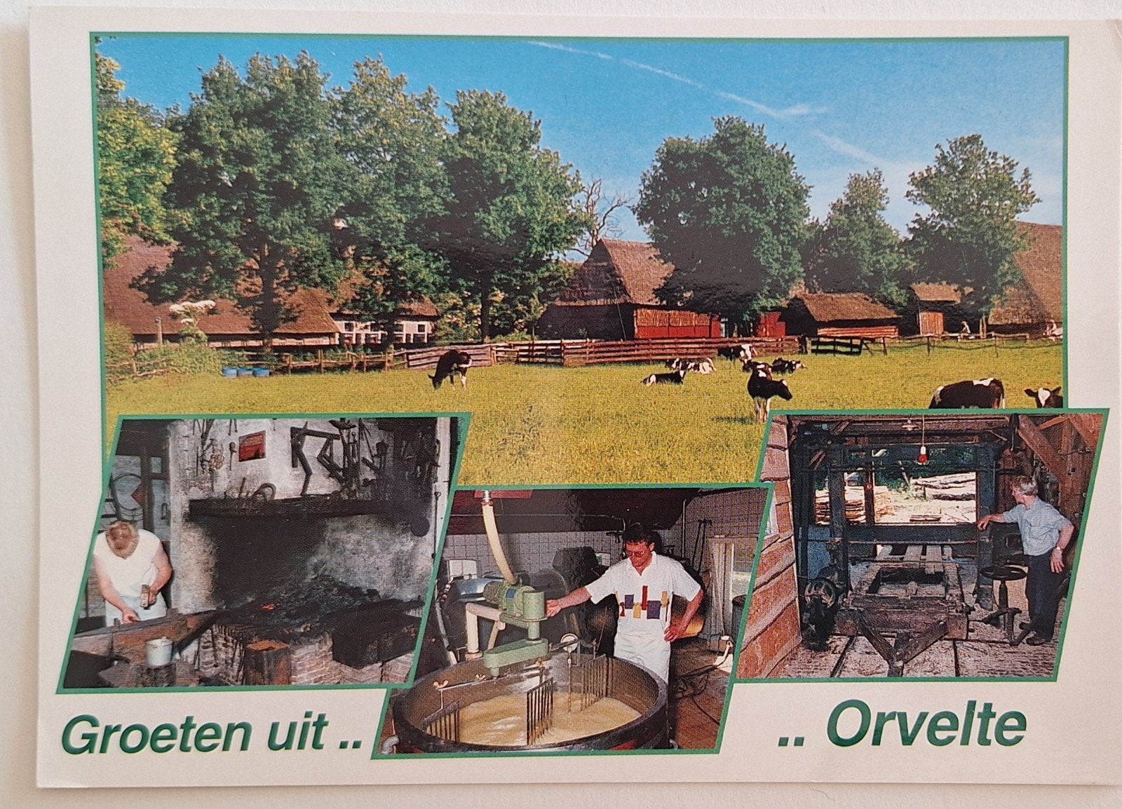 Ansichtkaart Groeten uit Orvelte - Levend Dorp, Ophalen of Verzenden, 1980 tot heden, Gelopen, Drenthe